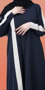 عباية ياقوت كحلي غامق