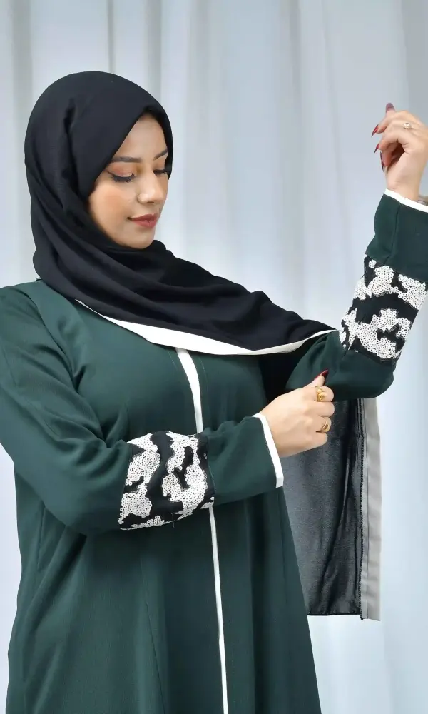 عباية سرلاء اخضر