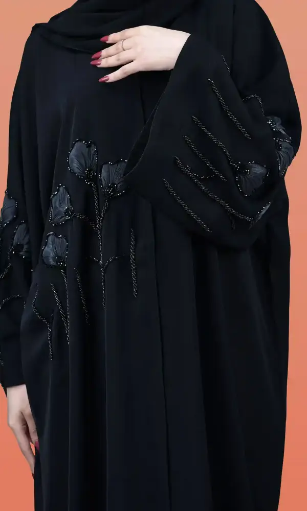 عباية ازهار تو اسود