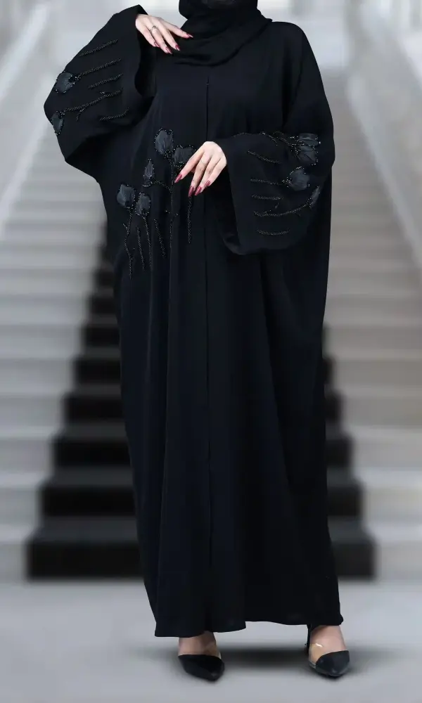 عباية ازهار تو اسود